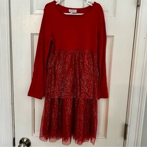 Hanna Andersson Red Sparkle Tulle Christmas/Holiday Dress